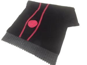 ビロードレース立涌に花模様ショール